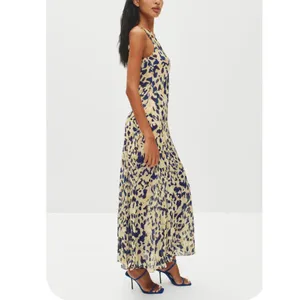 Shona Joy Leopard Chiffon Gown SIZE 4 One Shoulder Dress Formal Designer $480 thumbnail 3