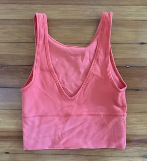 Lululemon Power Pivot Tank Rib in Golden Apricot Size 4 thumbnail 4