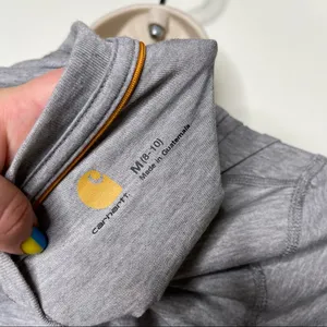 Carhartt grey merino wool lightweight V neck long sleeve base layer top size M thumbnail 5