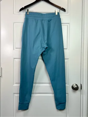 NVGTN High Waisted Form Fitting Cuffed Performance Wear Joggers Blue Size Large thumbnail 4