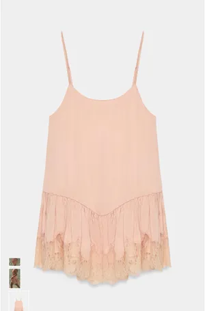 Pink Satin ZARA Dress thumbnail 2