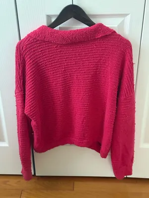 Free People Beach Carter Sweater in Rose thumbnail 3