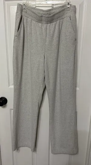 Alpine design wide leg‎ fleece sweatpants grey size large thumbnail 1