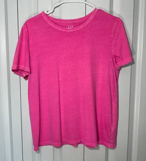 Gap T-Shirt Womens Small‎ Pink Organic Cotton Vintage Soft Short Sleeve Crewneck thumbnail 1