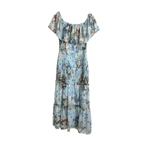 Baltic Born Amalfi Smocked Maxi Dress Blue Floral thumbnail 6