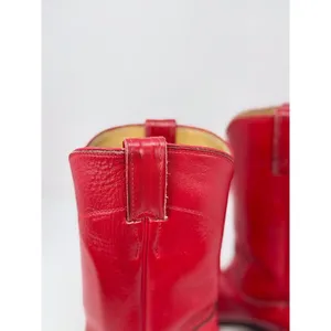 Justin Womens Western Boots Red Leather Mid Calf Pull On Cowgirl Roper US 5.5 B thumbnail 10