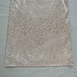 TopShop | Beige Satin Leopard Print Shift Dress | Size 6 thumbnail 5