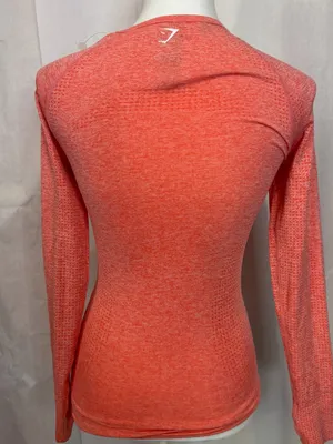 Gymshark Women’s Seamless Long Sleeve Top - Coral Pink thumbnail 6