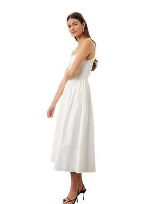 Rue Sophie - Eli Dress White Square-Neck Midi Dress Size XS thumbnail 3