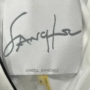 Angel Sanchez Sheath Dress 6‎ White Black Sequined Sheer Minimalist Renaissance thumbnail 12