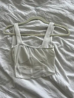 White Fox Mesh Bustier Corset Top thumbnail 2