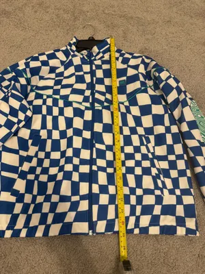 MELODY EHSANI Womens Track Jacket In Checked Blue Size Small thumbnail 8