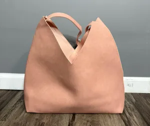 ULTA Beauty Pink/Blush Faux Leather Suede Very Large Tote Bag/Shoulder Purse thumbnail 4