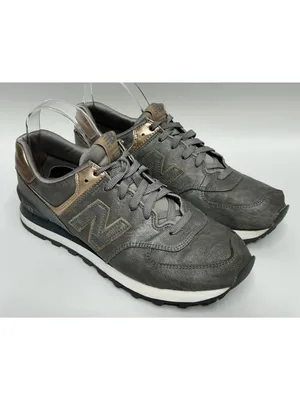 New Balance 574 Sneakers Women’s Size 9.5 Precious Metals Copper Grey metallic thumbnail 2