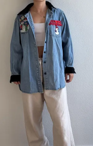 Venezia Jeans Vintage Denim Winter Sweater thumbnail 1