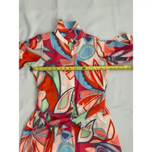 Alexis x Target Mixed Floral Belted Geometric Midi dress‎ size XS thumbnail 6
