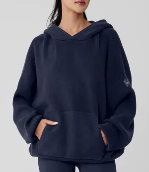 Alo Yoga Scholar Hooded Sweater Navy L thumbnail 1