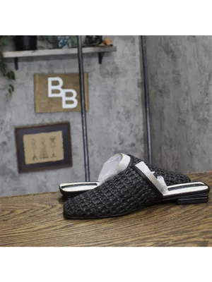 NWT Franco Sarto Toba Mule Slip On Square Toe J8092S1 Black Woven 9M thumbnail 15