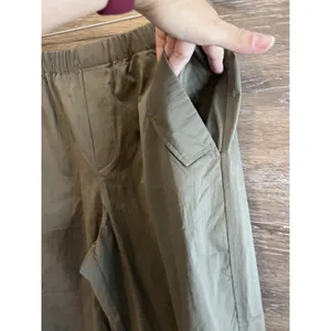 Zara Green Wide Leg Parachute Pants Women Small Balloon Cargo Style thumbnail 3