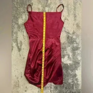 Juniors Burgundy I.N. San Francisco Dress thumbnail 6