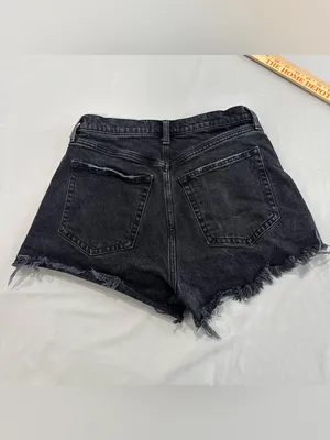 Abercrombie & Fitch High Rise Mom Shorts Black Size 28‎ 6 thumbnail 6