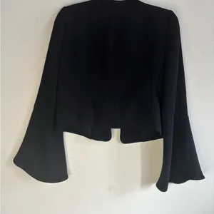 Mango Suit Black Women's Flared Sleeve Blazer Size USA XS EUR S MEX CH thumbnail 2