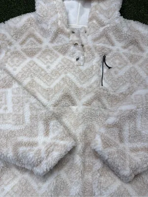 Smith + Rogue Heavyweight High Altitude Sherpa Pullover Aztec Lined Hooded L thumbnail 3