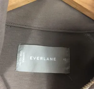 Everlane The Dream Zip-Up Side Stripe Sporty Knit Crop Jacket In Clay XS thumbnail 6