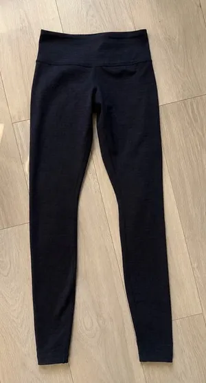 Lululemon Size 4 Navy Blue High Rise Full Length Leggings Yoga Pants thumbnail 1