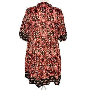 Clara The Label Mini Dress M Cotton Babydoll Lined Boho Peasant Victoria Dunn thumbnail 6