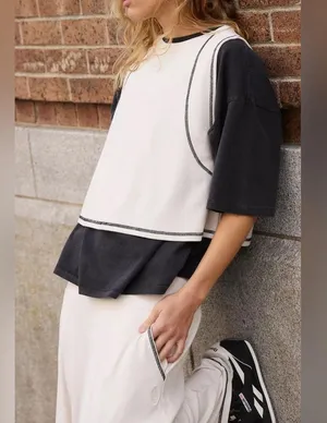NWT Free People Movement Double Dutch Set In Ivory Combo Size: S $128 MSRP No refunds or cancellations thumbnail 3