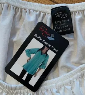 NWT Ruffle Sleeve Tunic In White Size M thumbnail 4