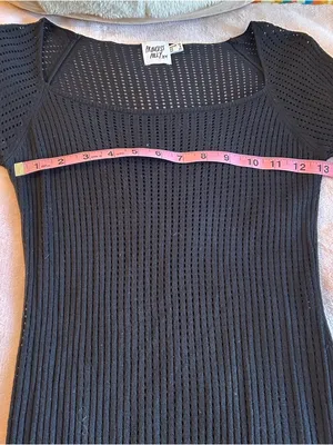 Princess Polly black semi sheer long sleeve fishnet maxi dress coverup 8 bodycon thumbnail 9