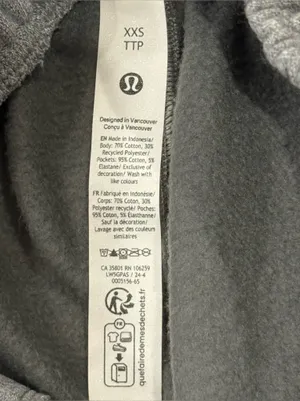Lululemon Scuba Mid-Rise Oversized Jogger Regular XXS Heathered Medium Grey Cozy thumbnail 10
