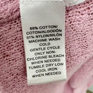 Loft Pink Textured Slub Knit Long Sleeve Crew Neck Sweater XS Pastel Casual thumbnail 7