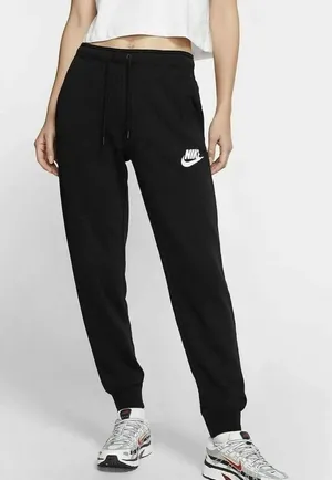 Nike Sportswear Club Fleece Jogger Sweatpants Black Logo Mid-rise thumbnail 1
