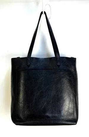 Madewell Transport Tote Black Leather Bag thumbnail 1