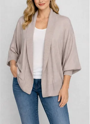 Ruehl No 925 Greenwich St New York Kimono Cardigan Light‎ Gray Size S thumbnail 1