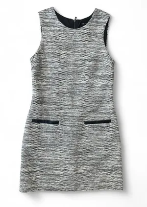 Theory Cortney Deleo Tweed Crew Neck Shift Dress thumbnail 1