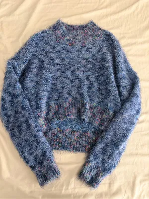 Free people blue stardust pullover xsmall thumbnail 1