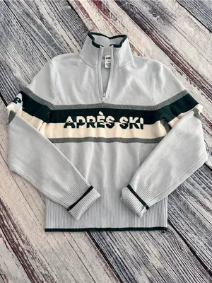 VS PINK Après Ski Light Blue Zip-Neck Sweater thumbnail 2