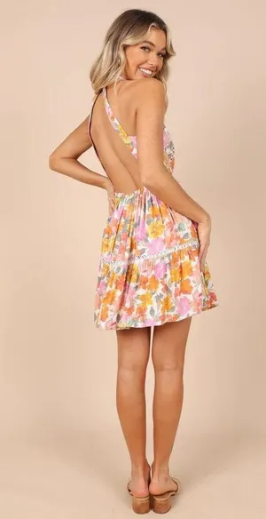 Petal & Pup Raffael High Neck Open Back Mini Dress Medium thumbnail 4
