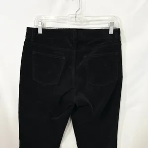 Talbots Size 10P Corduroy Pants Black Corduroy Bootcut Stretch Holiday 1338‎ thumbnail 6