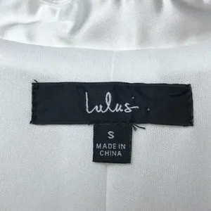 NWOT Lulus Regal Aura White Satin Long Sleeve Blazer Romper Size S thumbnail 6