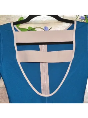 Body Glove One Piece Swimsuit Teal Blue Size S Open Back Long Sleeve Zip Front thumbnail 5