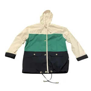 Vintage IZZI Jacket Womens Small White Blue Green Nautical‎ Grandpa Striped thumbnail 1