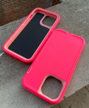 iPhone 12Pro Max Fashion Dual Layers Shockproof Defender Case -Pink/light Pink thumbnail 3