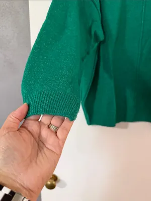 Women's Emerald Green Crewneck Sweater Size M thumbnail 4