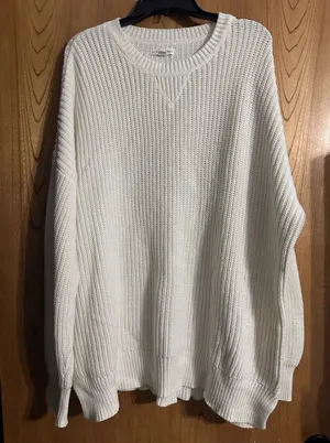 Aeropostale Women's White Crew Neck Sweater thumbnail 1