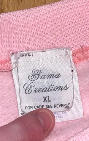 Creations Vintage Baby Pink Grandma Embroidered Crew Neck + 🆓🎁 thumbnail 9
